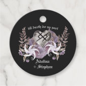 Boho Gothic Wildblume Viking Liebe Gastgeschenke H Geschenkanhänger (Vorderseite)