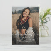 Boho Graduation Party Einladung mit Fotos (Stehend Vorderseite)