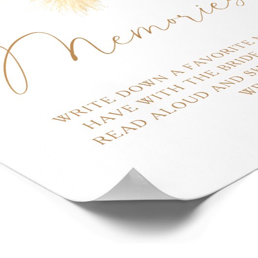 Boho Gras - Erinnerungen mit der Braut Poster (Ecke)