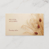 Boho Grass 3D Earthy Tones Floral Visitenkarte (Vorderseite)