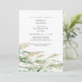 Boho Grass Brautparty Einladung (Stehend Vorderseite)