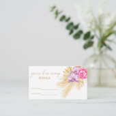 Boho Grass - Raten Sie mal, wie viele Ringe Bridga Begleitkarte (Stehend Vorderseite)