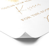 Boho grass - Wie viele Küsse Brautparty Poster (Ecke)