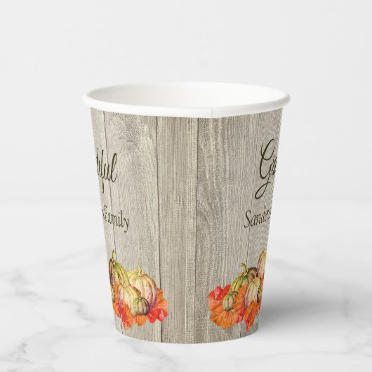 Boho Grateful Erntedank Party Fall Pappbecher (Rechts)