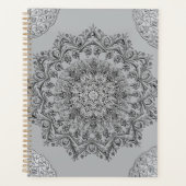 Boho-Grau-Mandala-Ästhetik-Tagesplaner  Planer (Vorderseite)