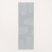 Boho Gray Mitte Jahrhundert Chic Rainbow Mit Monog Yogamatte (Vorderseite)