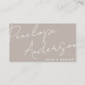 Boho Gray Neutral Chic Minimalist Modern QR Code Visitenkarte (Vorderseite)