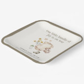 Boho Green Baby Clothes Gender Neutral Baby Dusche Pappteller (Gewinkelt)