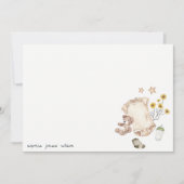 Boho Green Baby Clothes Gender Neutral Baby Shower Mitteilungskarte (Vorderseite)