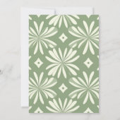 Boho Green Brautparty Einladung (Rückseite)