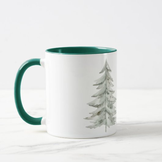 Boho Green Christmas Tree Tasse (Links)