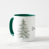 Boho Green Christmas Tree Tasse (Vorderseite Links)