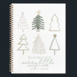Boho Green Christmas Trees Baby Shower Notizblock<br><div class="desc">Das Babyduschenbuch und das Notizbuch des hoteleigenen "fröhlichen kleinen Babyduschers" mit Weihnachtsbäumen in grünen Farbtönen. Personalisieren Sie es für Ihre Bedürfnisse. In meinem Geschäft finden Sie passende Produkte.</div>
