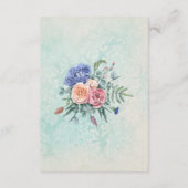 Boho Green Floral Wedding Details Eintrittskarte Begleitkarte (Rückseite)