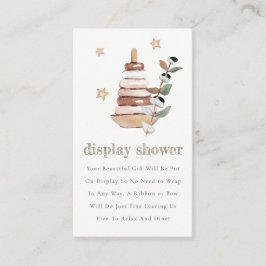 Boho Green Gender Neutral Toys Diaper Baby Shower Begleitkarte