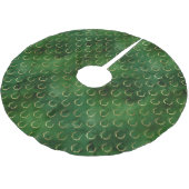 Boho Green Gold Antlers Weihnachten Polyester Weihnachtsbaumdecke (Schrägansicht)