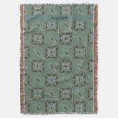 Boho Green marokkanische Tiles Design Decke (Vorderseite Vertikal)