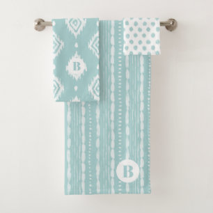 BOHO Green Mix and Match Badhandtuch Set