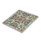 Boho Green Pattern Fliese (Seite)