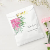 Boho Green Pink Floral Watercolor Geschenktütchen (Versiegelt)