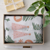 Boho Green Pink Orange Weihnachtsbaumen Seidenpapier (Geschenk)