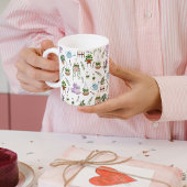 Boho Green Potted Pflanze Muster Kaffeemaschine Ta Kaffeetasse