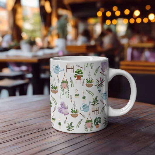 Boho Green Potted Pflanze Muster Kaffeemaschine Ta Kaffeetasse