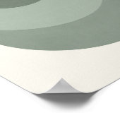 Boho Green Sage Mid Century Art Print Poster (Ecke)