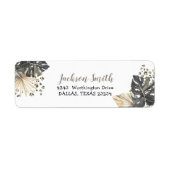 Boho Green Sage Wild One Birthday Address Label (Vorne)