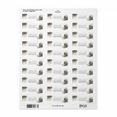 Boho Green Sage Wild One Birthday Address Label (Vorne)