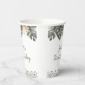Boho Green Sage Wild One Birthday Paper Cup Pappbecher (Links)
