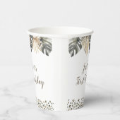 Boho Green Sage Wild One Birthday Paper Cup Pappbecher (Rechts)
