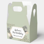 Boho Green Sage Wild One Birthday Party Geschenkschachtel (Geöffnet)