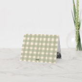 Boho Green Sage Wild One Vielen Dank, dass Sie gek Dankeskarte (Rückseite)