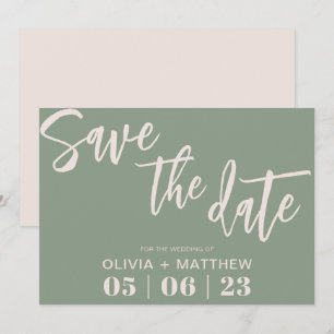 Boho Green Save The Date