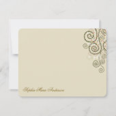 Boho Green Spirals Dots Decor Bat / Bar Mitzvah Dankeskarte (Vorderseite)