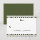 Boho Green Stammesgrenze RSVP Karte (Vorne/Hinten)