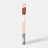 Boho Green Terracotta Monogram iPhone Hülle (Rechte Seite)