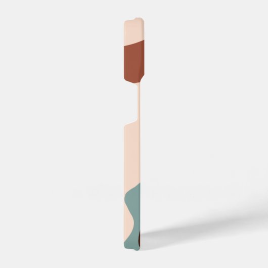 Boho Green Terracotta Monogram iPhone Hülle (Rechte Seite)