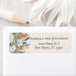 Boho Green und Beige Eukalyptus Pampas Wedding