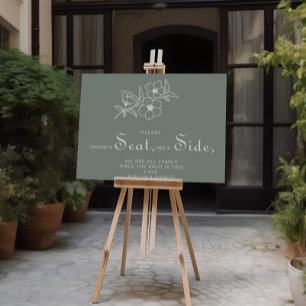 Boho Green wählt einen Platz und keine Hochzeit Poster