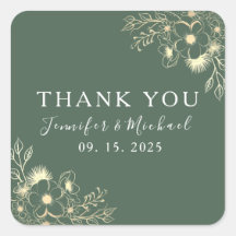 Boho Green Wedding Vielen Dank