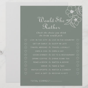 Boho Green würde eher Brautparty spielen