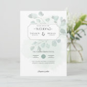 Boho Greenerity Print oder Einladung zur Hochzeit (Stehend Vorderseite)