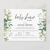 Boho Greenery Baby Shower by Mail Einladung (Vorderseite)