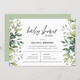 Boho Greenery Baby Shower by Mail Einladung