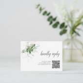 Boho Greenery Blätter Wedding Online UAWG Begleitkarte (Stehend Vorderseite)