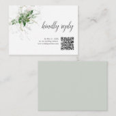 Boho Greenery Blätter Wedding Online UAWG Begleitkarte (Vorne/Hinten)