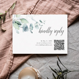 Boho Greenery Blätter Wedding Online UAWG Begleitkarte