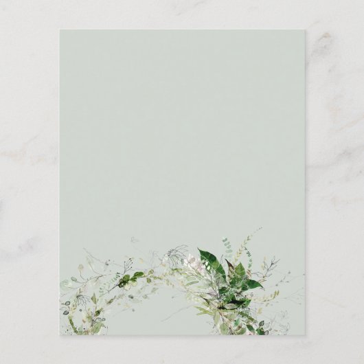 Boho Greenery Blätter Wedding RSVP (Rückseite)
